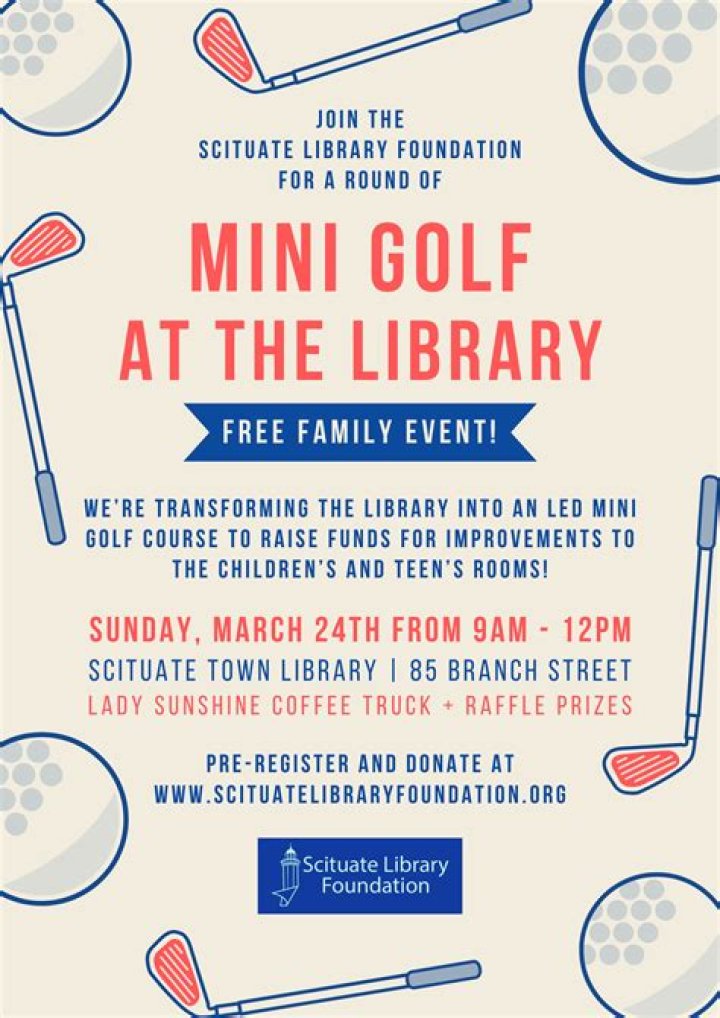 Mini Golf at the Scituate Town Library